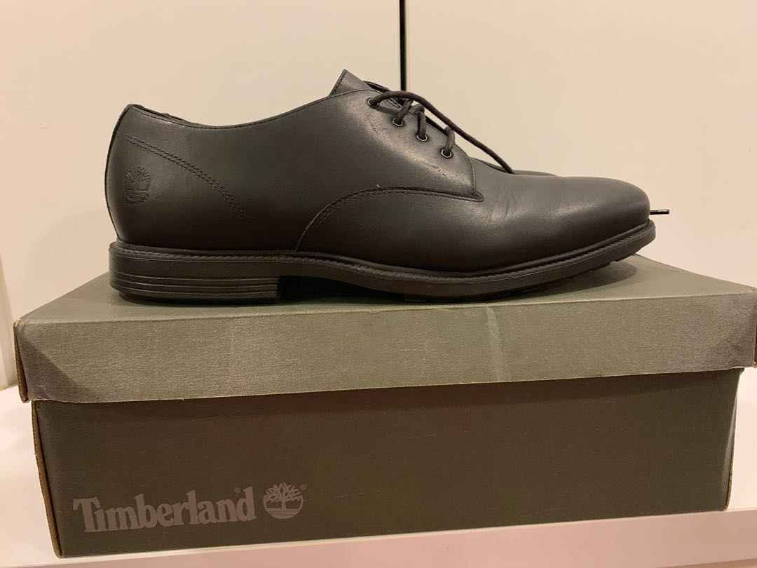 timberland black leather shoes