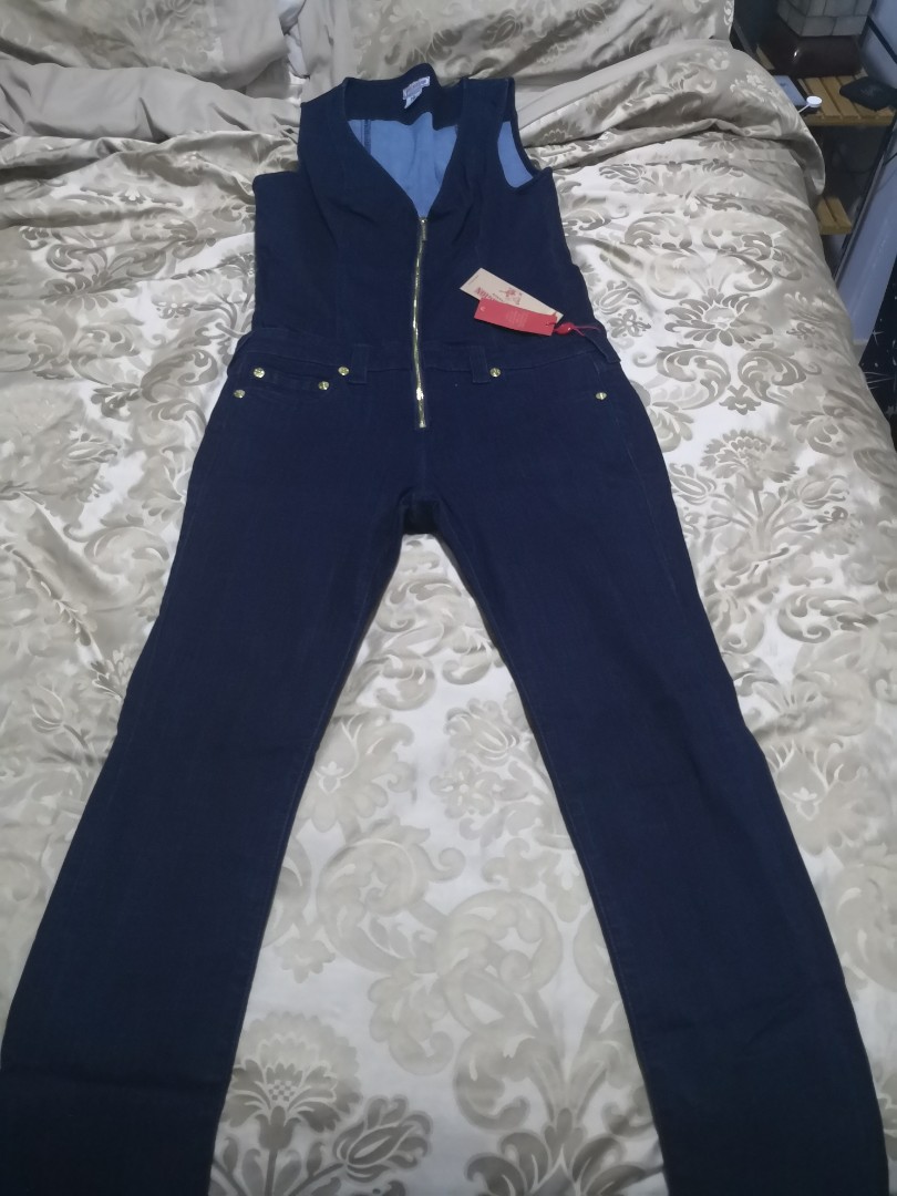 true religion denim jumpsuit