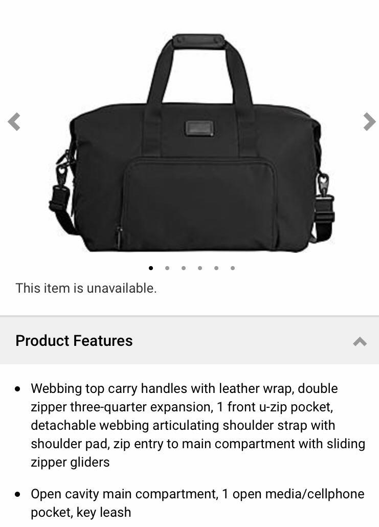 Tumi alpha 2 expandable travel satchel and duffel bag, Men's Fashion