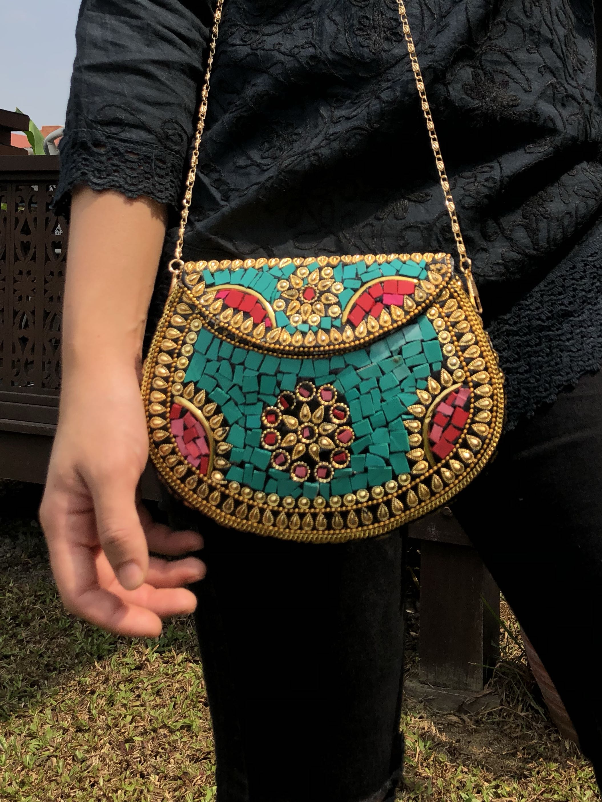 TURQUOISE MARBLE DELHI BAG, Women's Fashion, Bags & Wallets, Purses &  Pouches on Carousell