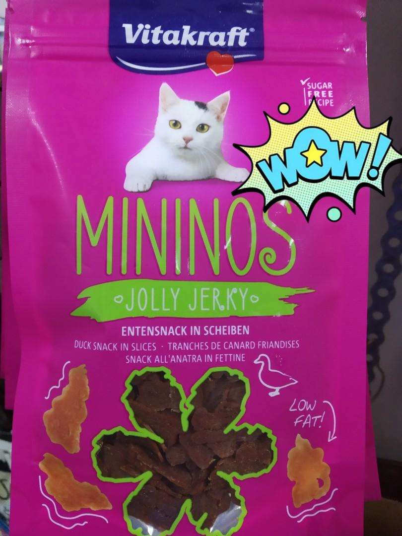 Vitakraft Mininos Jolly Jerky Duck Cat Treats Pet Supplies For Cats Cat Food On Carousell