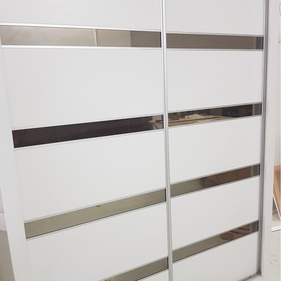 White Ash Laminate Sliding Wardrobe Furniture Others On Carousell