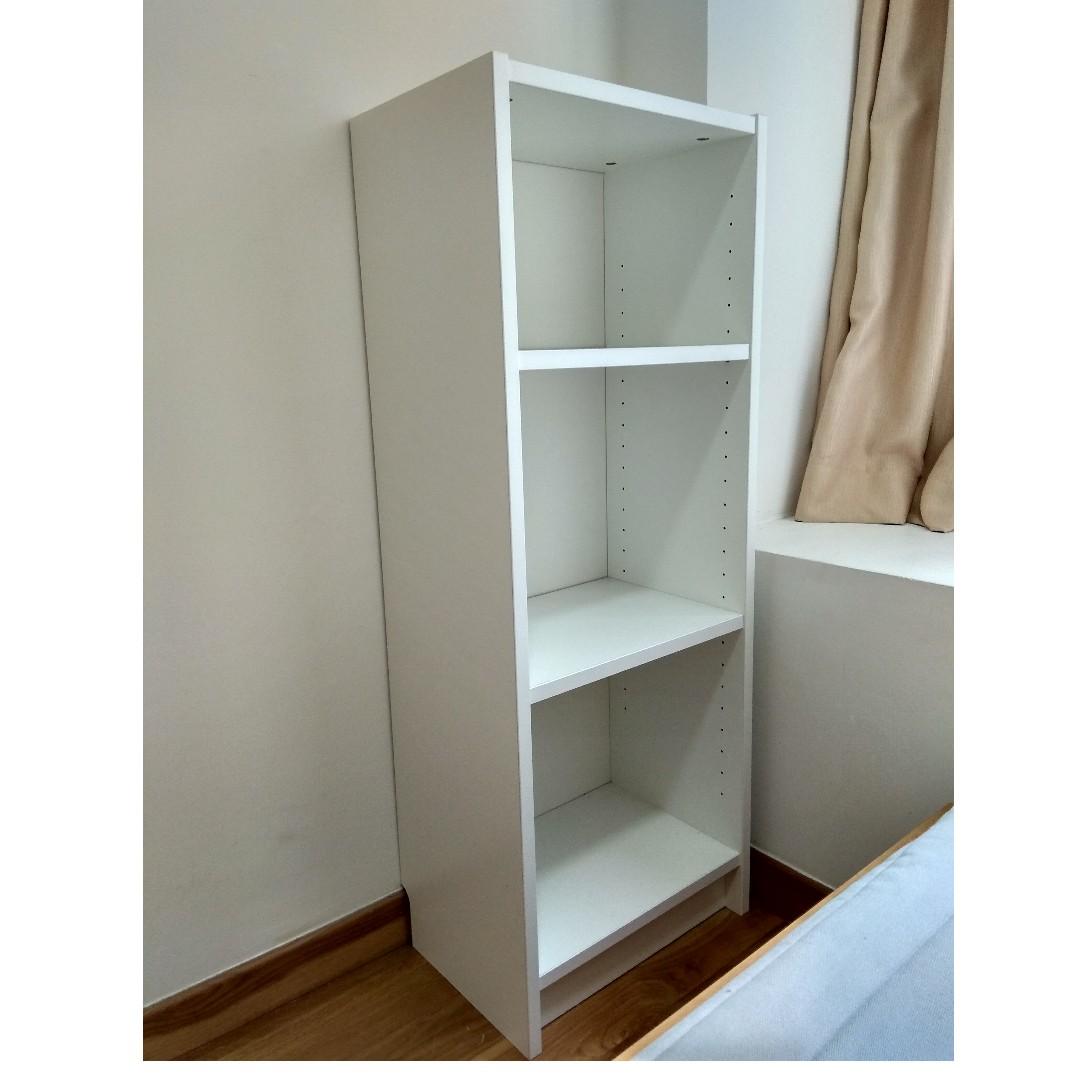 White Bookcase Furniture Shelves Drawers On Carousell