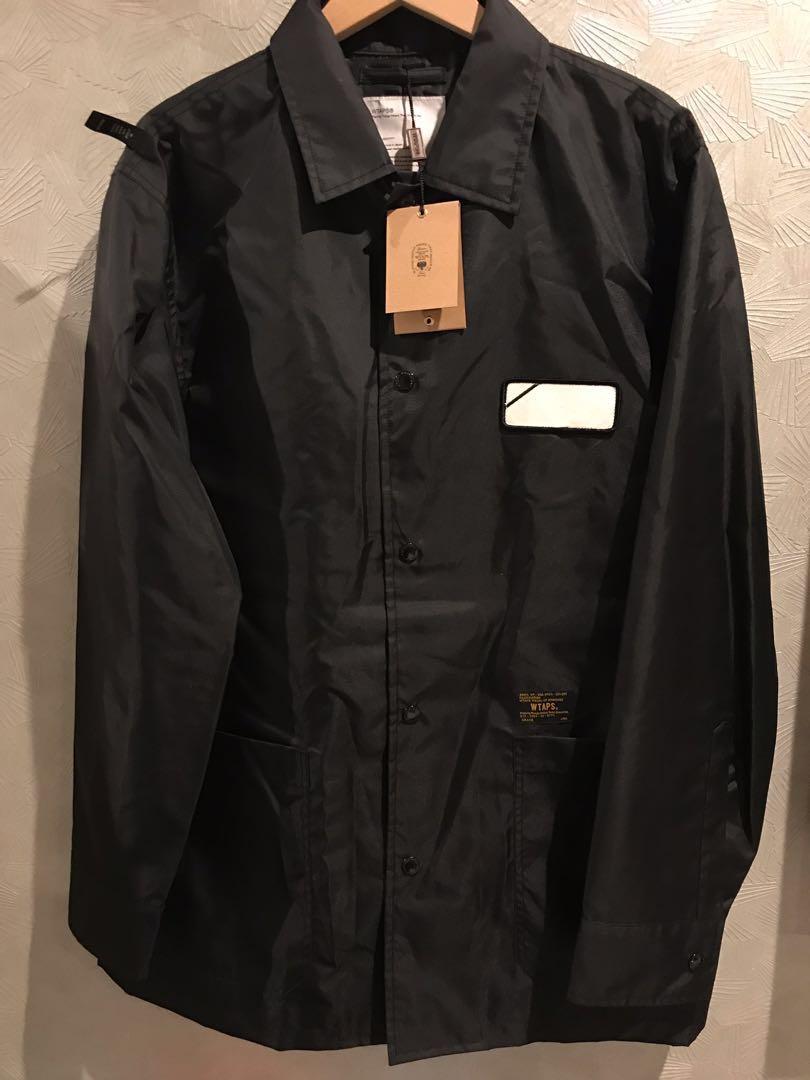 全新wtaps coach jacket black size L 黑色172TQDT-JKM05 2017ss, 男裝