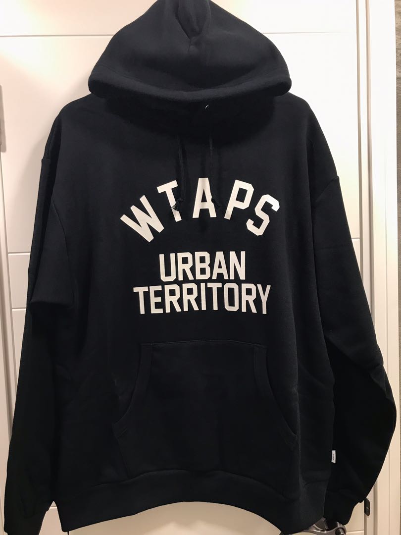 全新wtaps hoodie urban territory wut black 黑色有帽衛衣size 4 2018fw