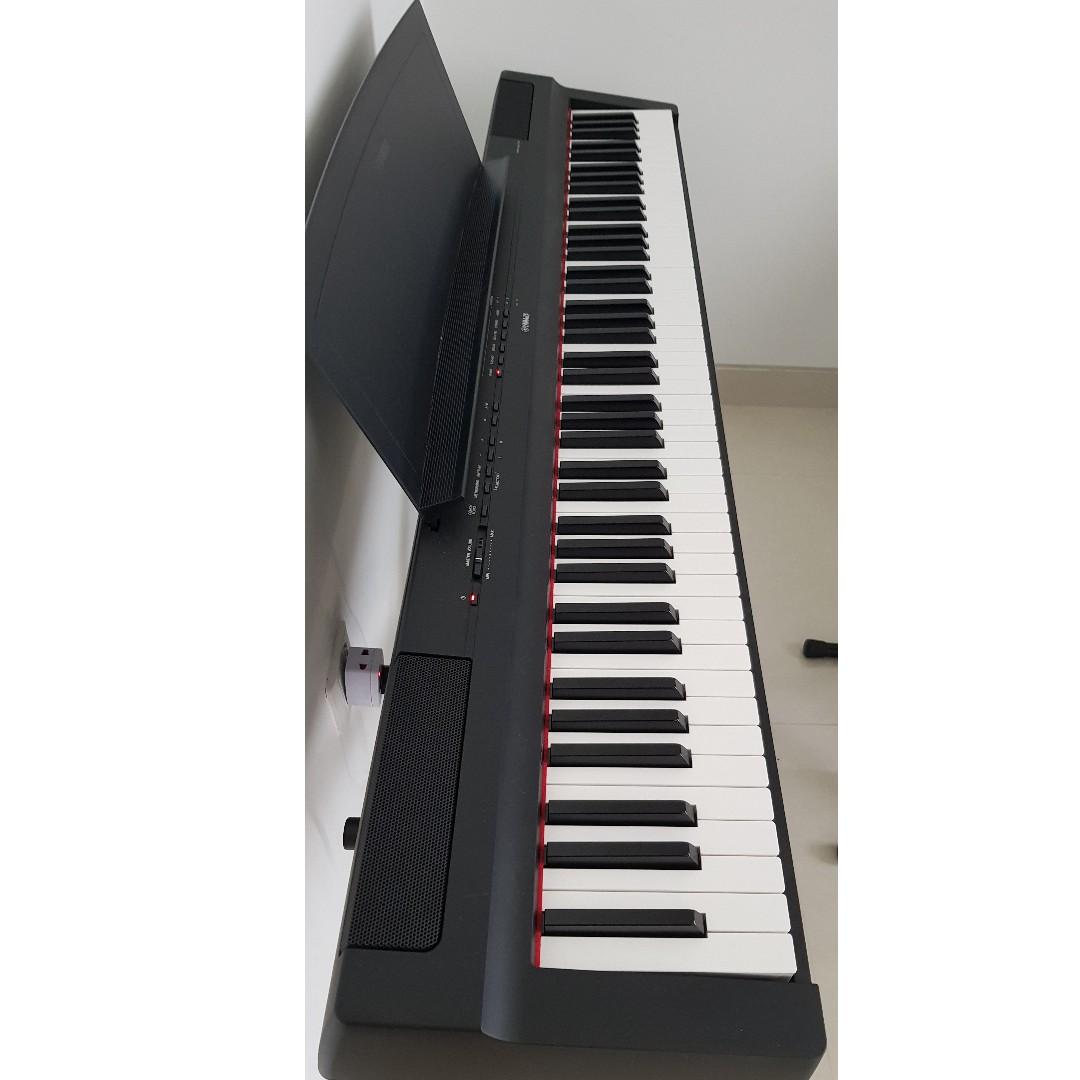 Yamaha P-125 Digital Piano (Black) - With Keyboard Stand, Bench