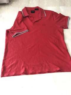 ARMANI EXCHANGE - Tip Colar Pique Polo - RED - Size M