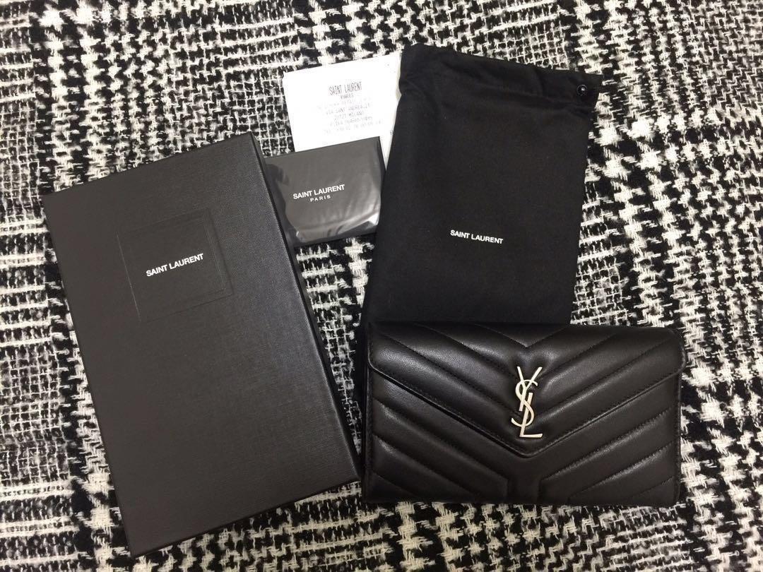 全新ysl Saint Laurent 聖羅蘭小羊皮y字信封長夾loulou 黑色皮夾保證專櫃正品 名牌精品 精品包包在旋轉拍賣 全新ysl Saint Laurent 聖羅蘭小羊皮y字信封長夾loulou 黑色皮夾保證專櫃正品 名牌精品 精品包包在旋轉拍賣