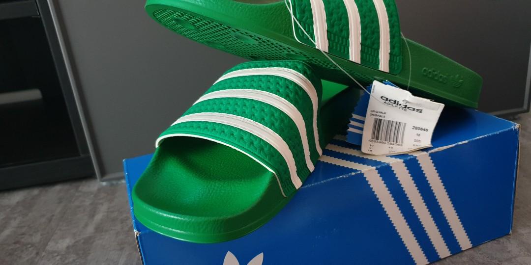 Adilette discount green white