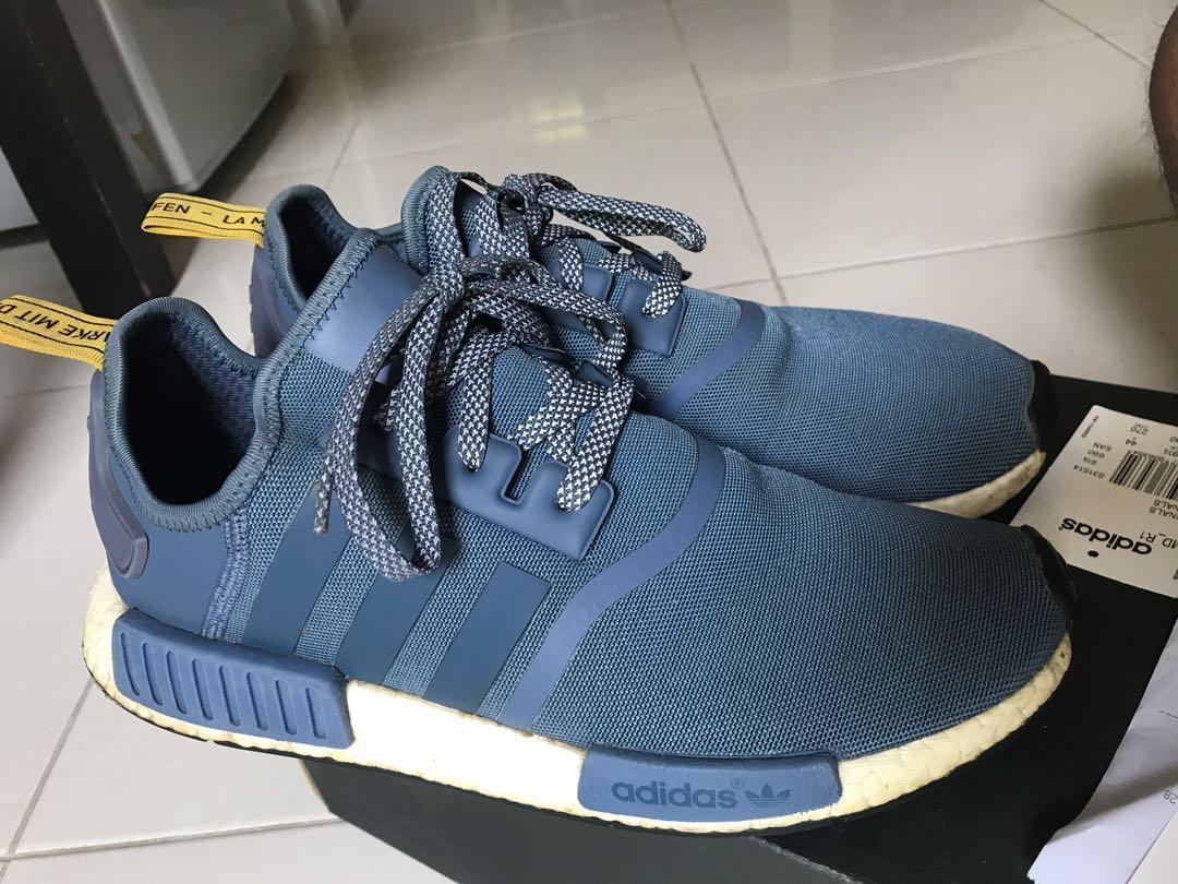 Adidas NMD R1 Tech Ink 43.5, Fesyen Pria, Sepatu , Sneakers di Carousell
