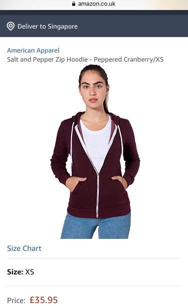 American apparel salt store and pepper hoodie
