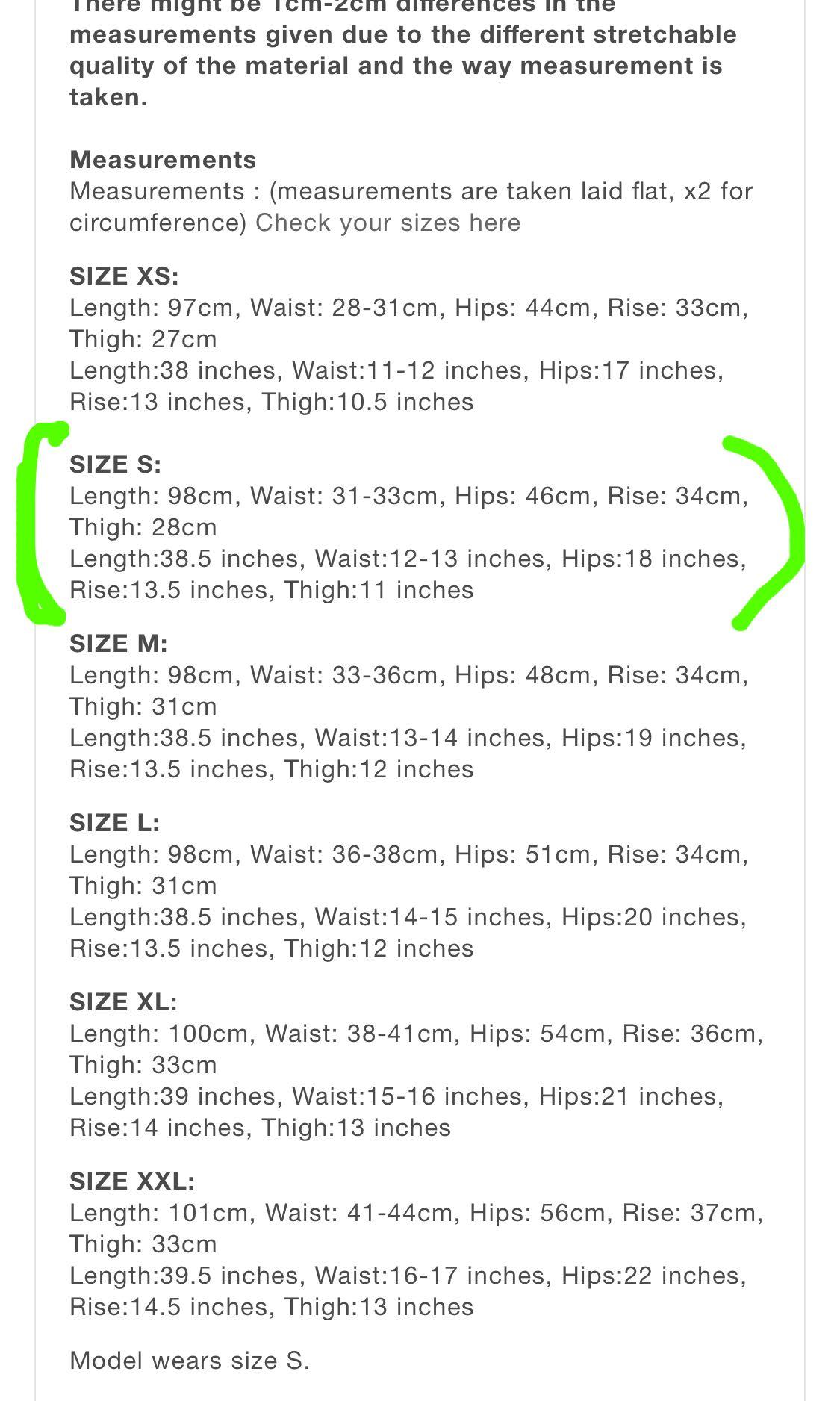 size 11 pants waist in inches