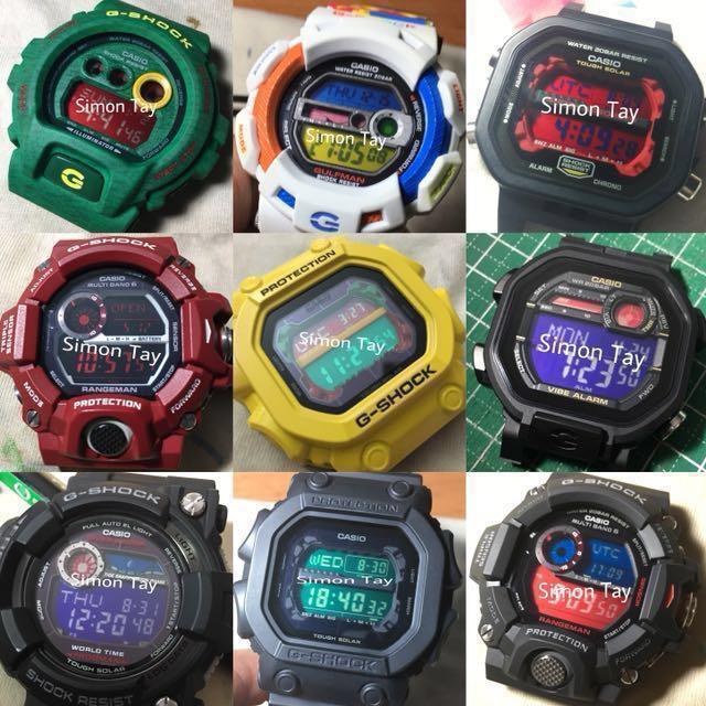 Casio G Shock Lcd Custom Modify Battery Replacement Painting Of Bezel Font Men S Fashion Watches On Carousell