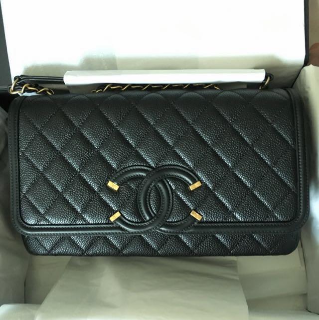 Chanel filigree clearance flap bag price