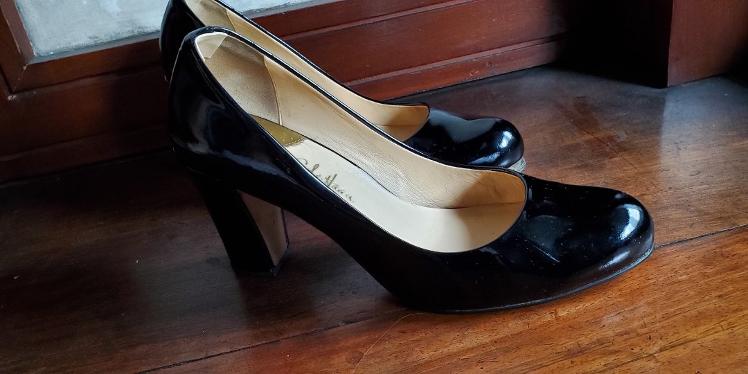 cole haan block heel pump