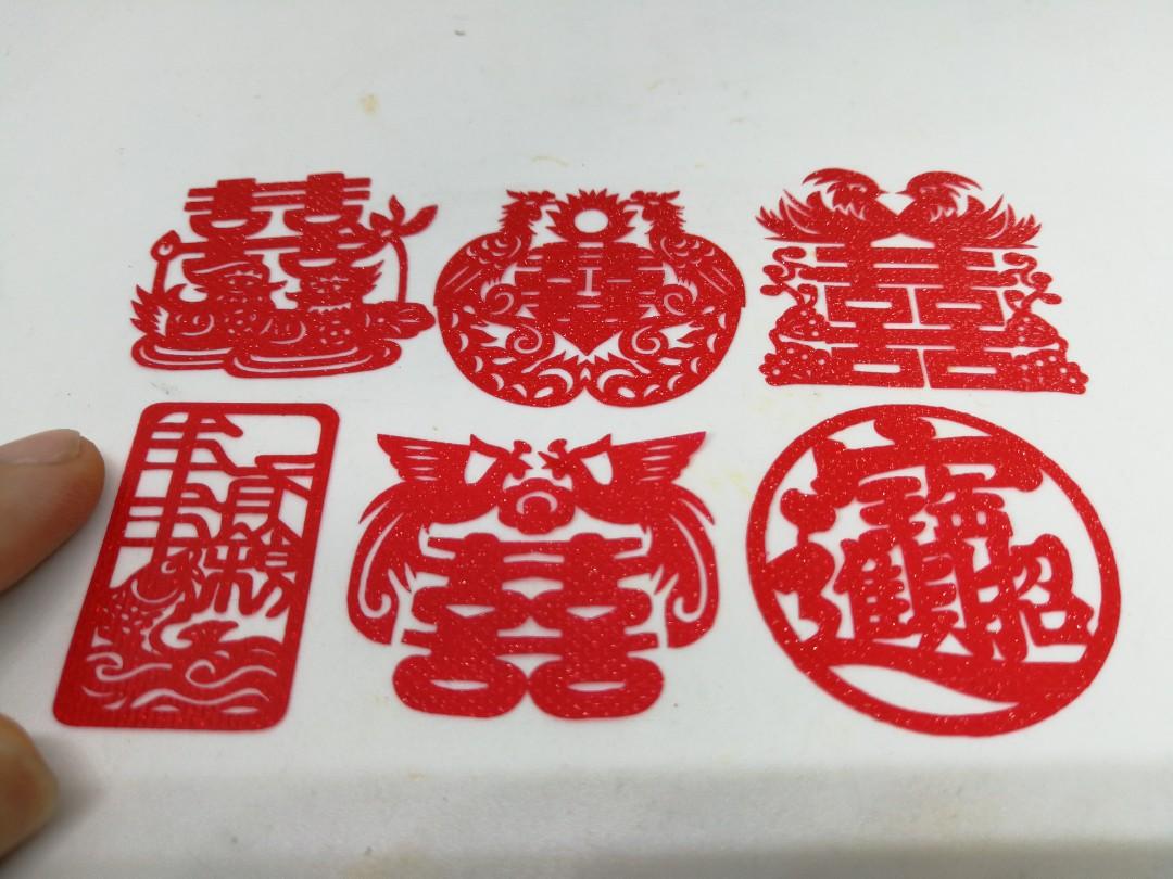 Dollhouse Miniature Paper Cutting Assorted Design Wedding And