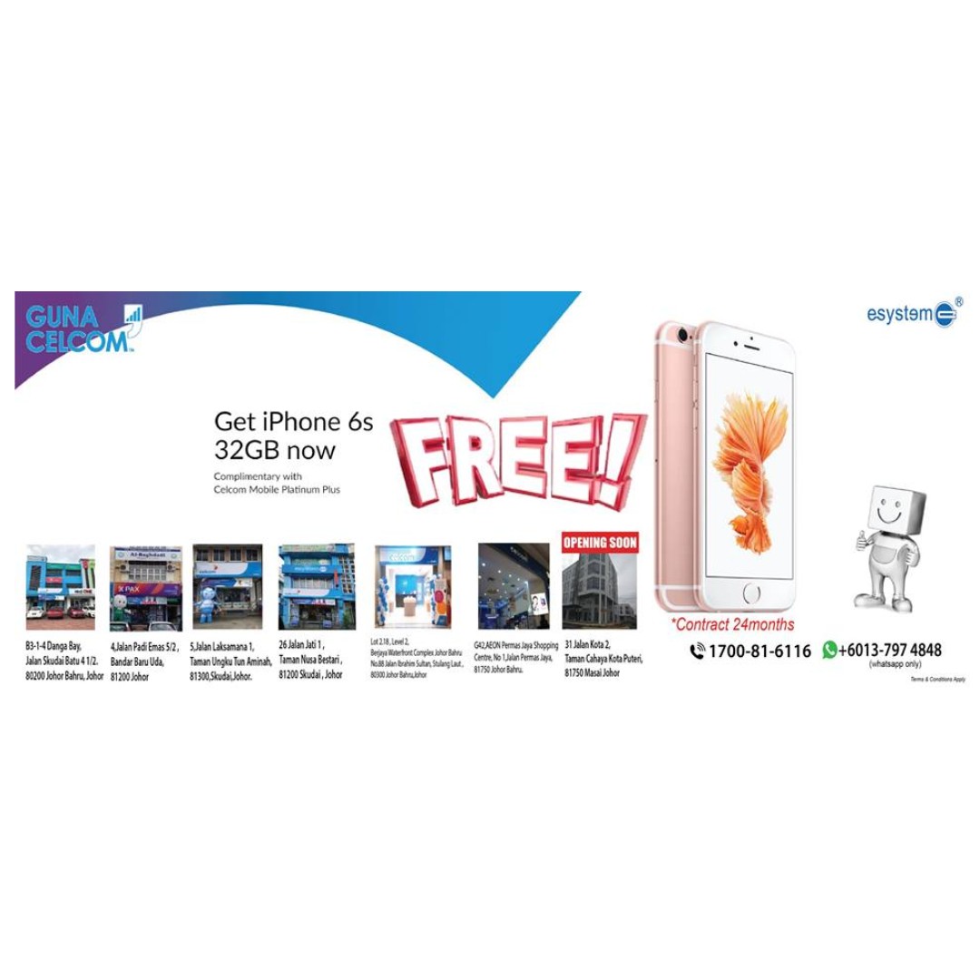 Free Iphone 6s With Celcom Plan Mobile Phones Tablets Others On Carousell