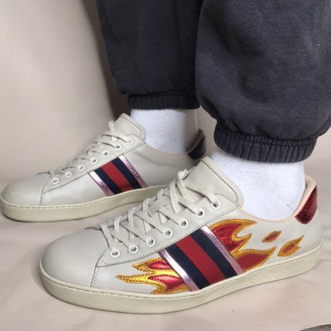 gucci flame sneakers