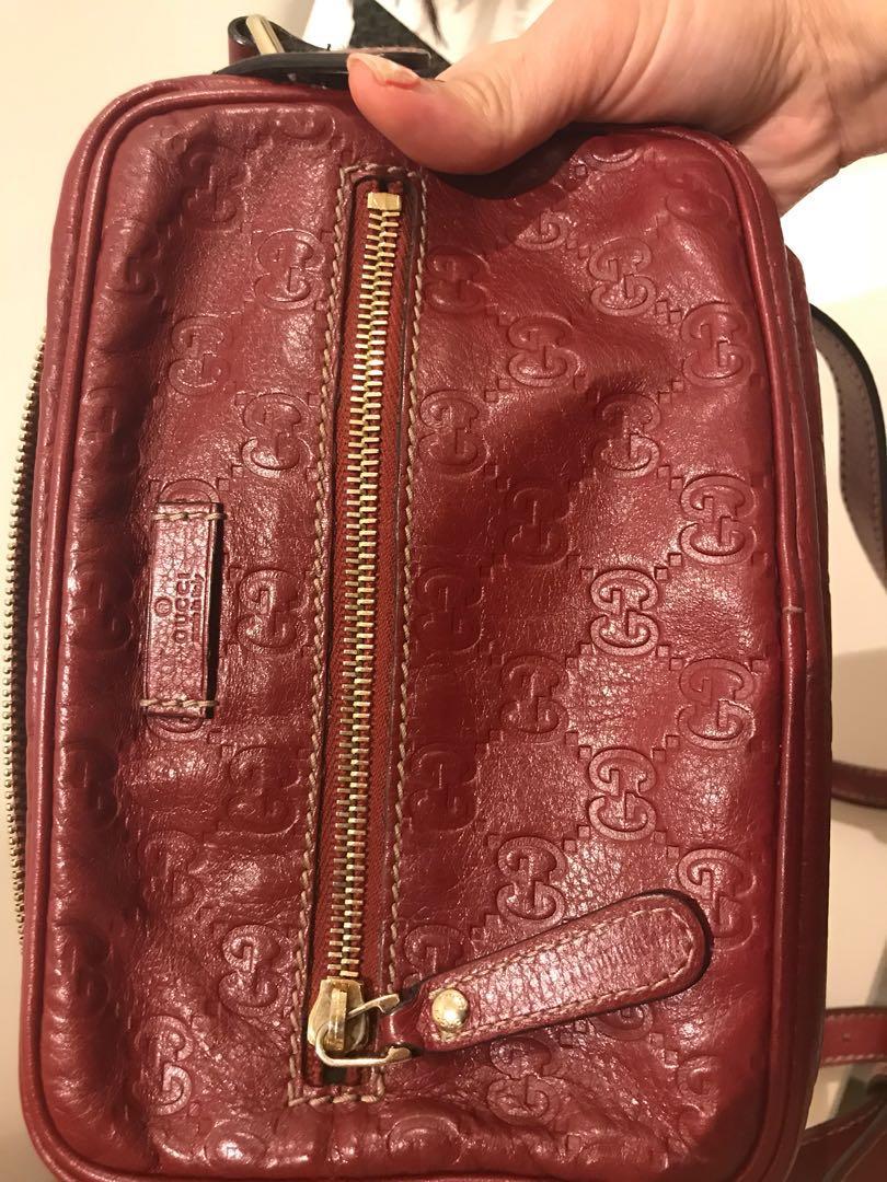 gucci leather sling bag