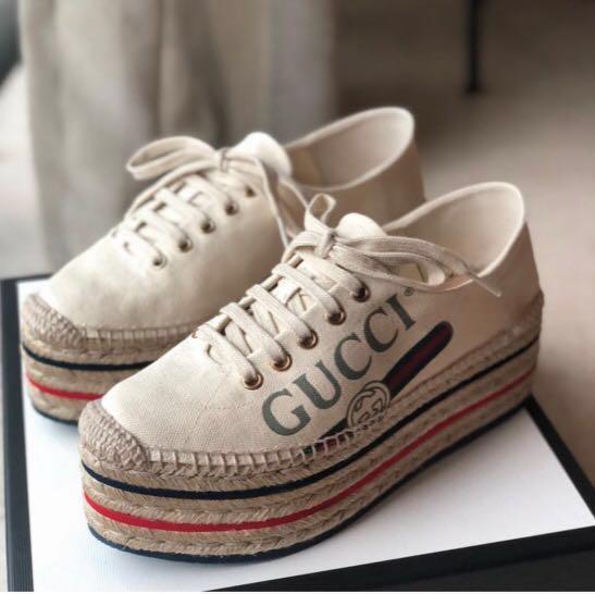 Gucci Platform Espadrilles, Luxury 