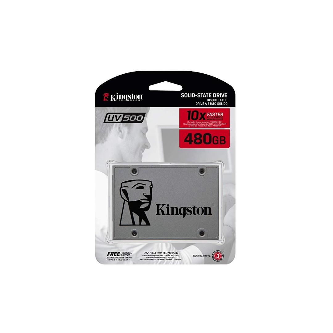 Kingston SUV500/480G SSD UV500 2.5" SATA3 Solid State Drive (Category: Hard Disks & Thumbdrives) located in Mandaluyong City. Submitted by princessshyph (Listing ID 222100242, Image 3). Description: 10 times faster than a 7200 RPM hard drive* AES 256-bit Hardware Encryption Self-Encrypting Drive (SED) and TCG Opal 2.6 Available in multiple form factors (2.5 Inch/M.2/mSATA) Multiple capacities up to 1.92 TB.
