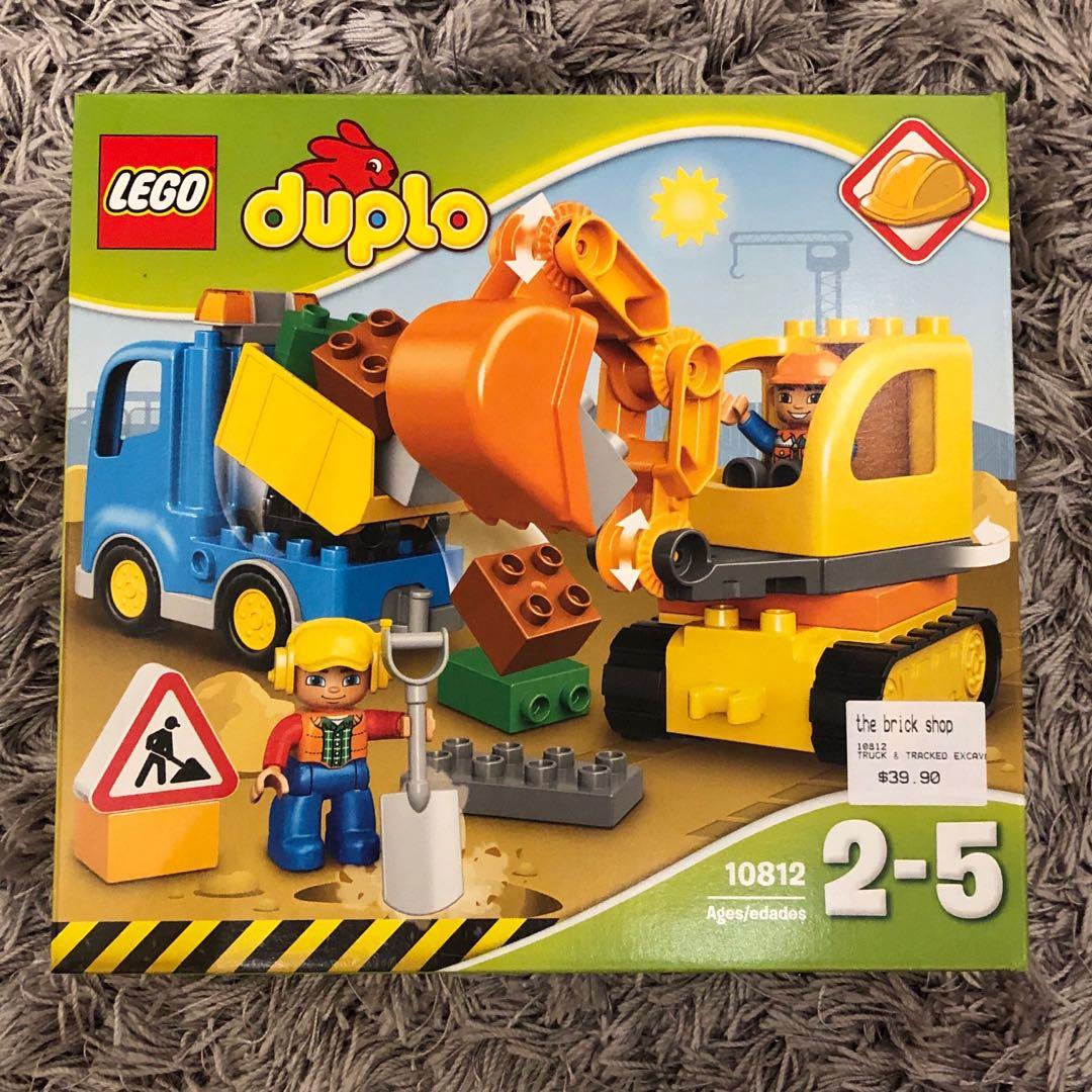 lego duplo town truck & tracked excavator
