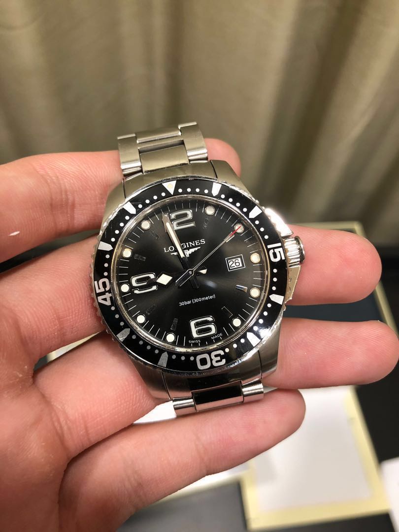 Longines Hydroconquest Quartz Men S Fashion Watches On Carousell Longines hydroconquest 44mm quartz ss black dial men's watch l38404566. longines hydroconquest quartz