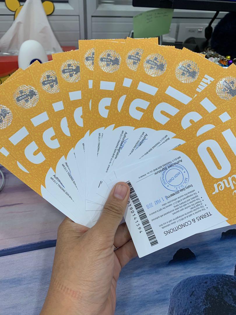 Mr Diy Gift Voucher Tickets Vouchers Gift Cards Vouchers On Carousell