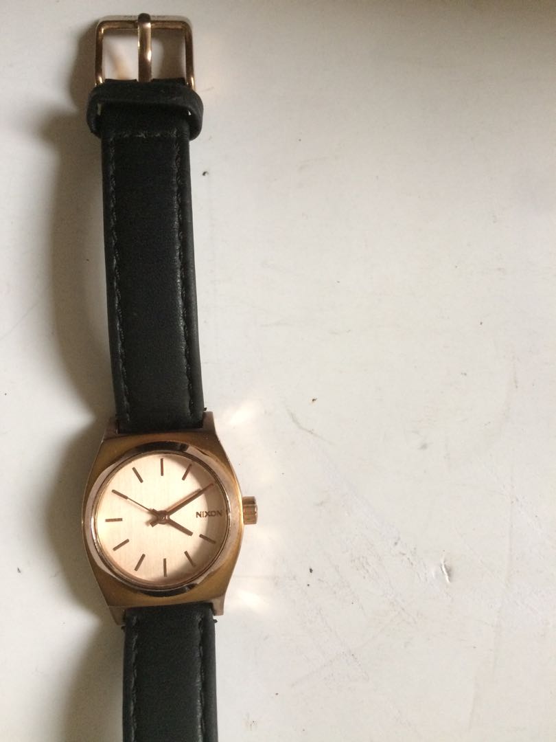 NIXON SMALL TIME TELLER LEATHER Fesyen Wanita Jam Tangan di