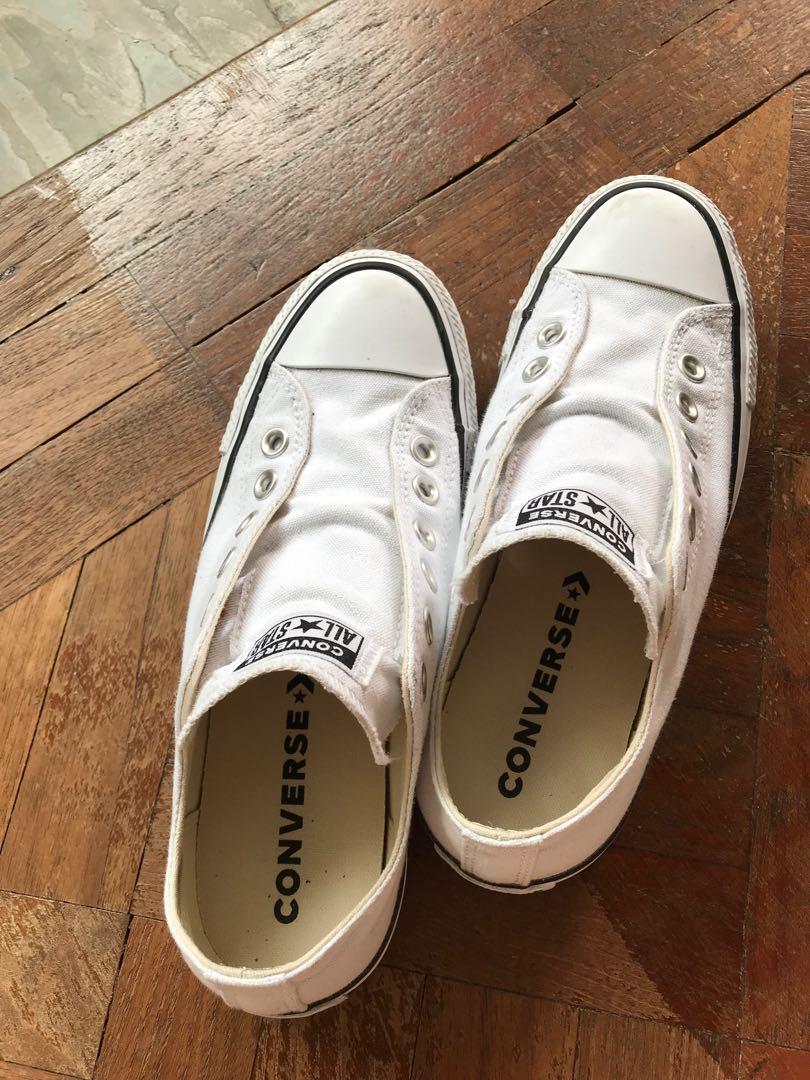 White converse top no laces