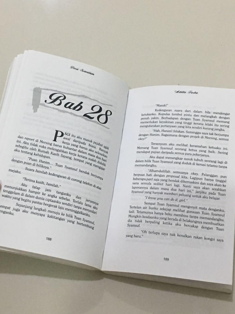 Novel Melayu Dosa Semalam Books Stationery Books On Carousell