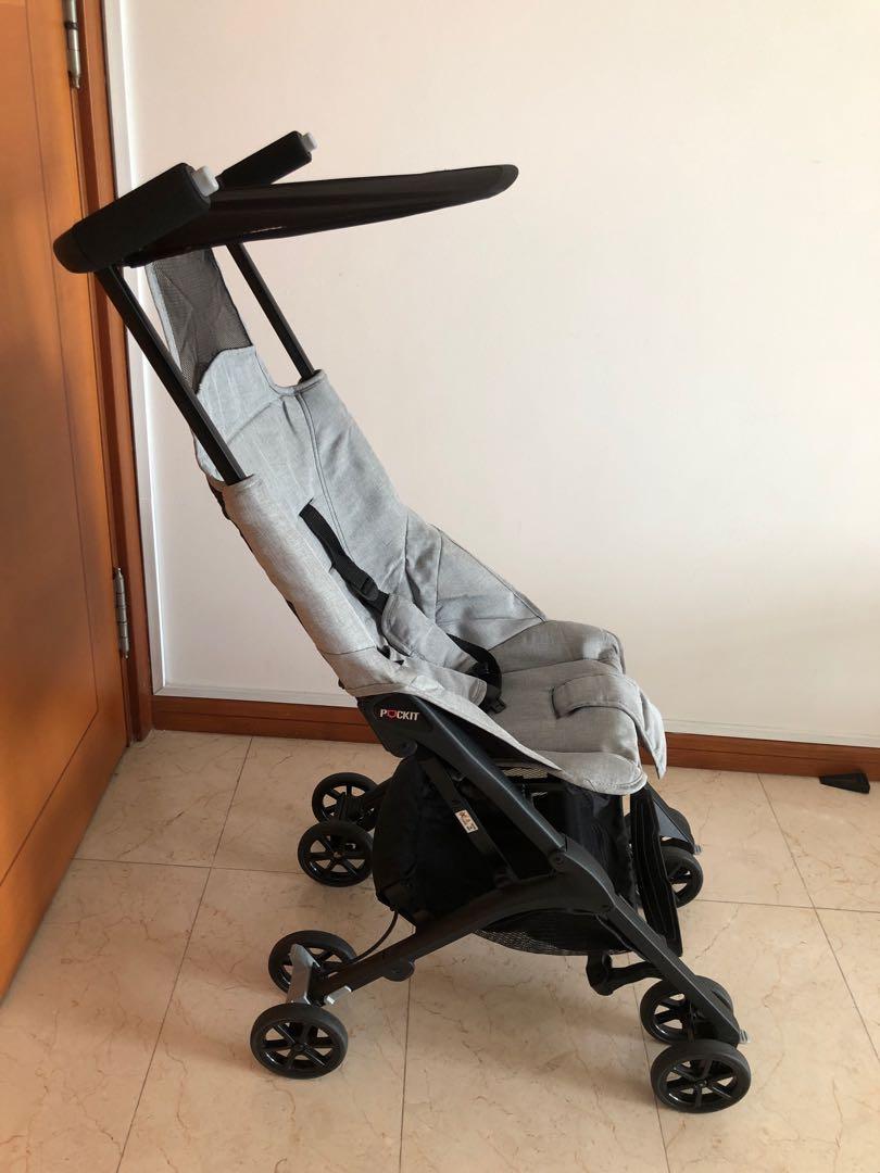 PreLoved GEOBY Pockit Grey Stroller Babies Kids Going Out Strollers on Carousell