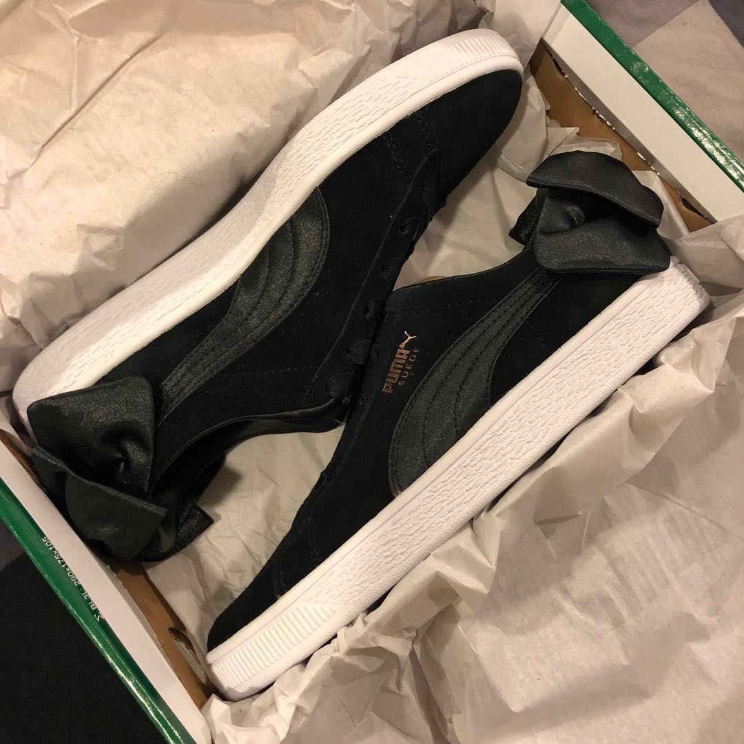 puma suede black size 5