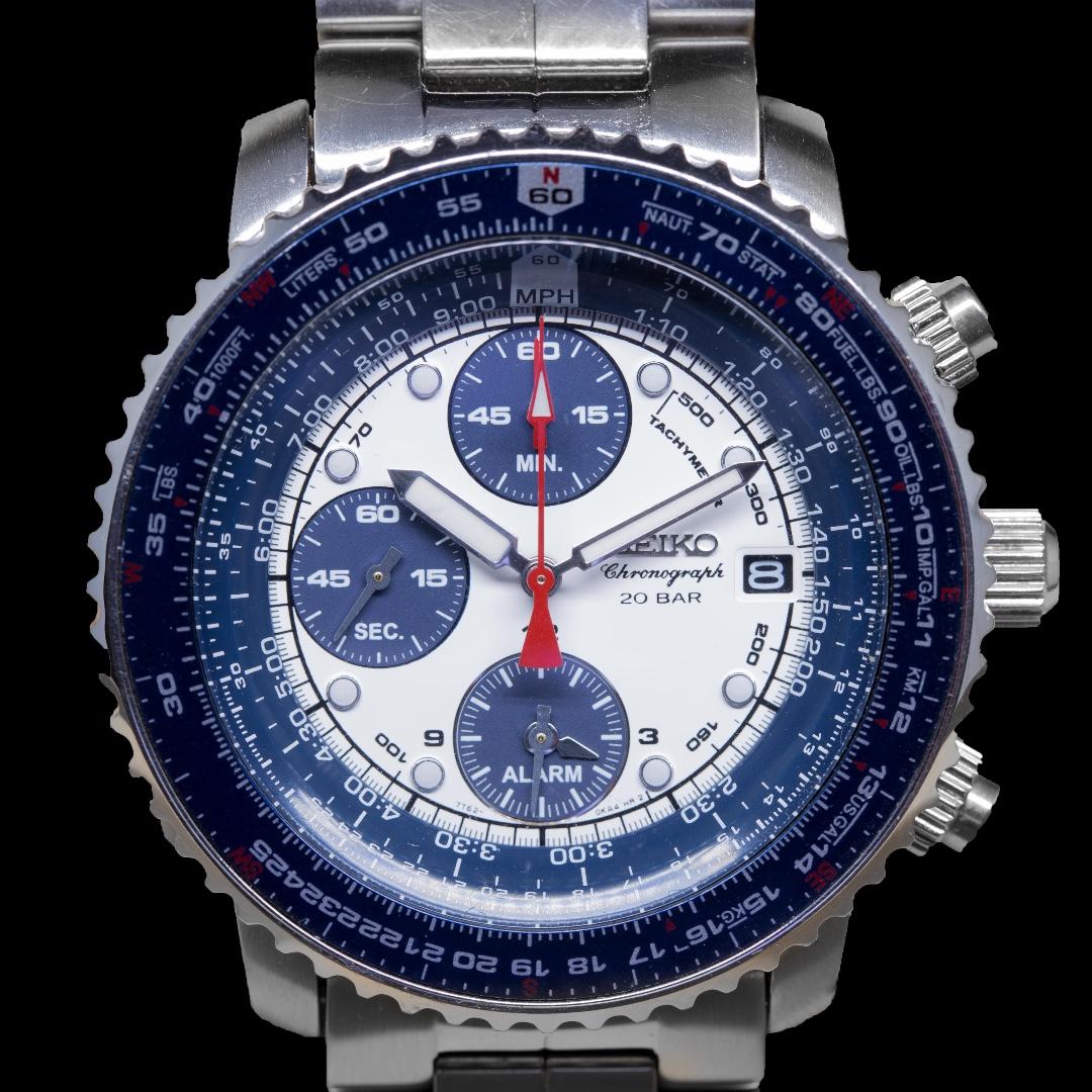 Seiko flightmaster 2024 blue white