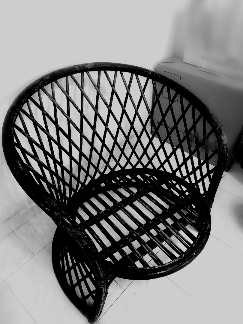 Rattan chair, Furniture, Tables & Chairs on Carousell