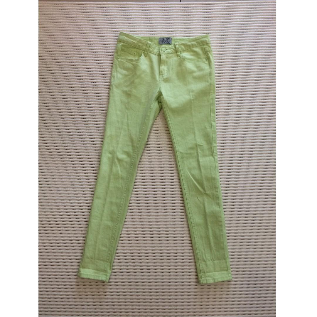 apple green jeans