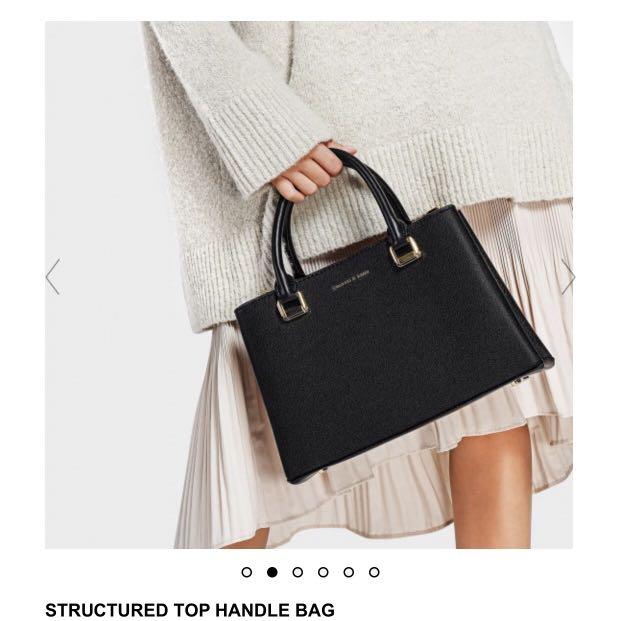 structured top handle bag