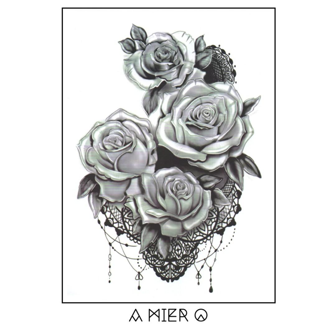 Temporary Tattoo Black Rose Henna Tattoo No 2 Women S Fashion Accessories On Carousell