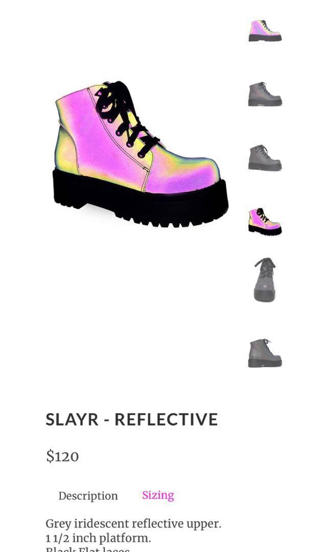 YRU slayr reflective boots