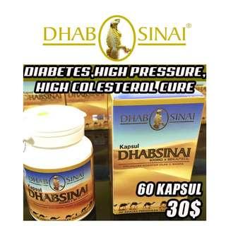 KAPSUL DHAB SINAI-diabetes,high colesterol,high pressure enemy