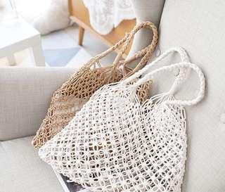 Rattan beach bag woven bag fish net bag