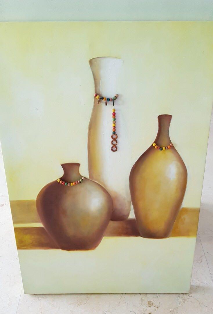 2pcs Each76cm Painting 3d Canvas With Beads Furniture Home Decor