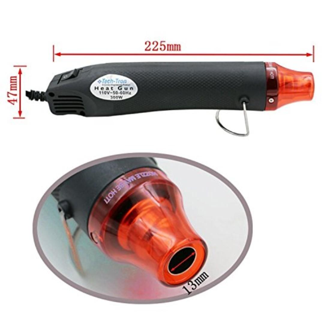 300W EU 2 Pin Heat Shrink Gun Electric Power DIY tool 220V hot air ...