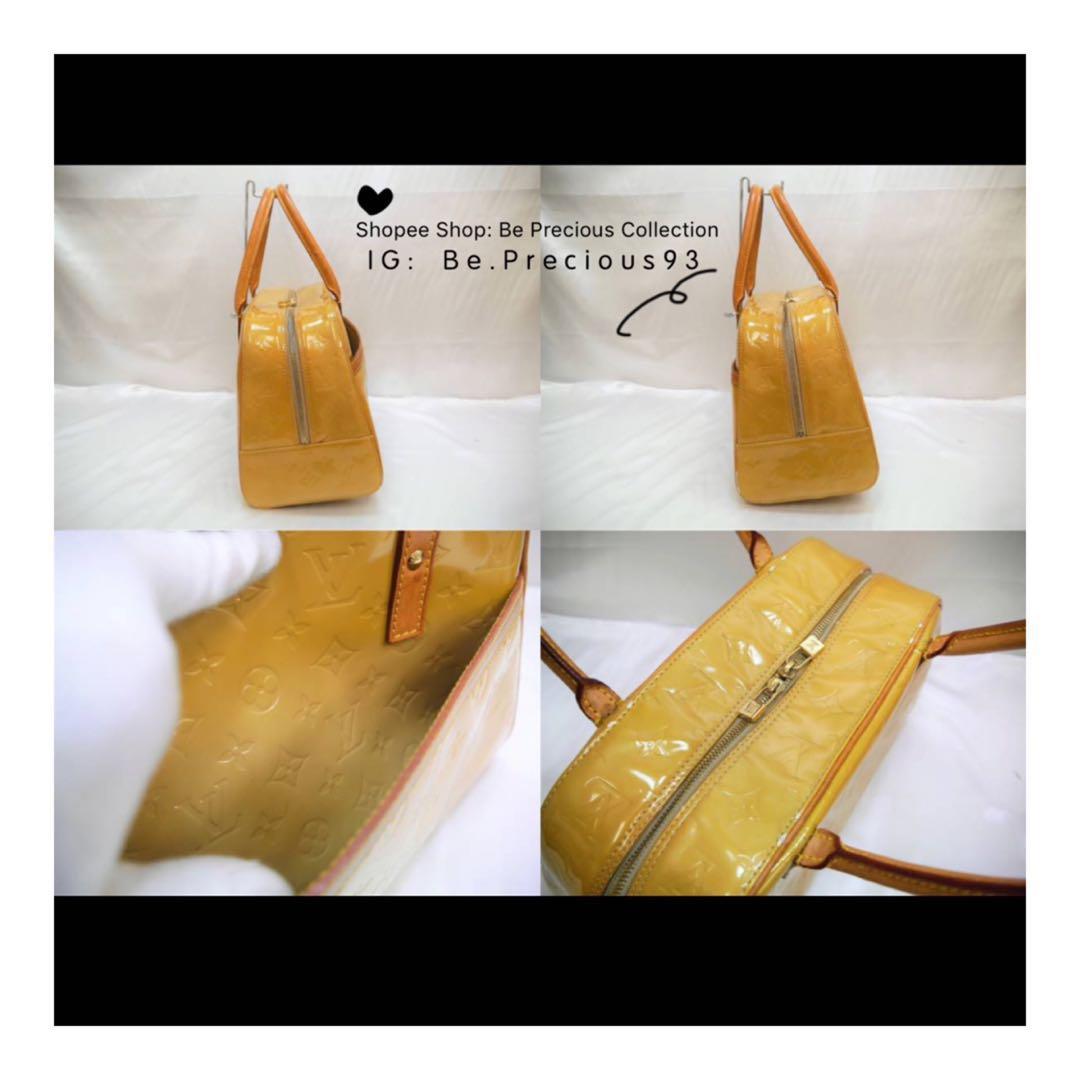 Louis Vuitton Yellow Monogram Vernis Tompkins Square Boston Bag