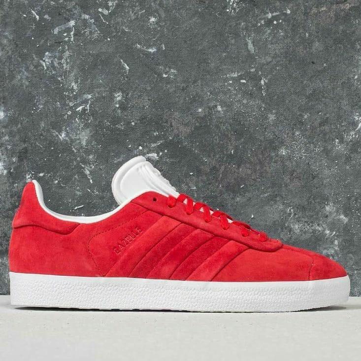 Adidas Gazelle Stitch Turn Red Fesyen Pria Sepatu Sneakers