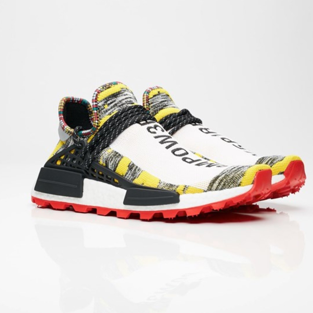 Adidas NMD Hu Pharrell Solar Pack Red black yellow Men s Fashion Footwear Sneakers on Carousell