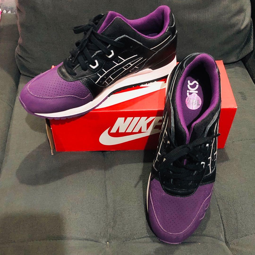 Asics Tiger Gel Lyte III 50 50 pack men running shoes H5V0L 3390 purple black