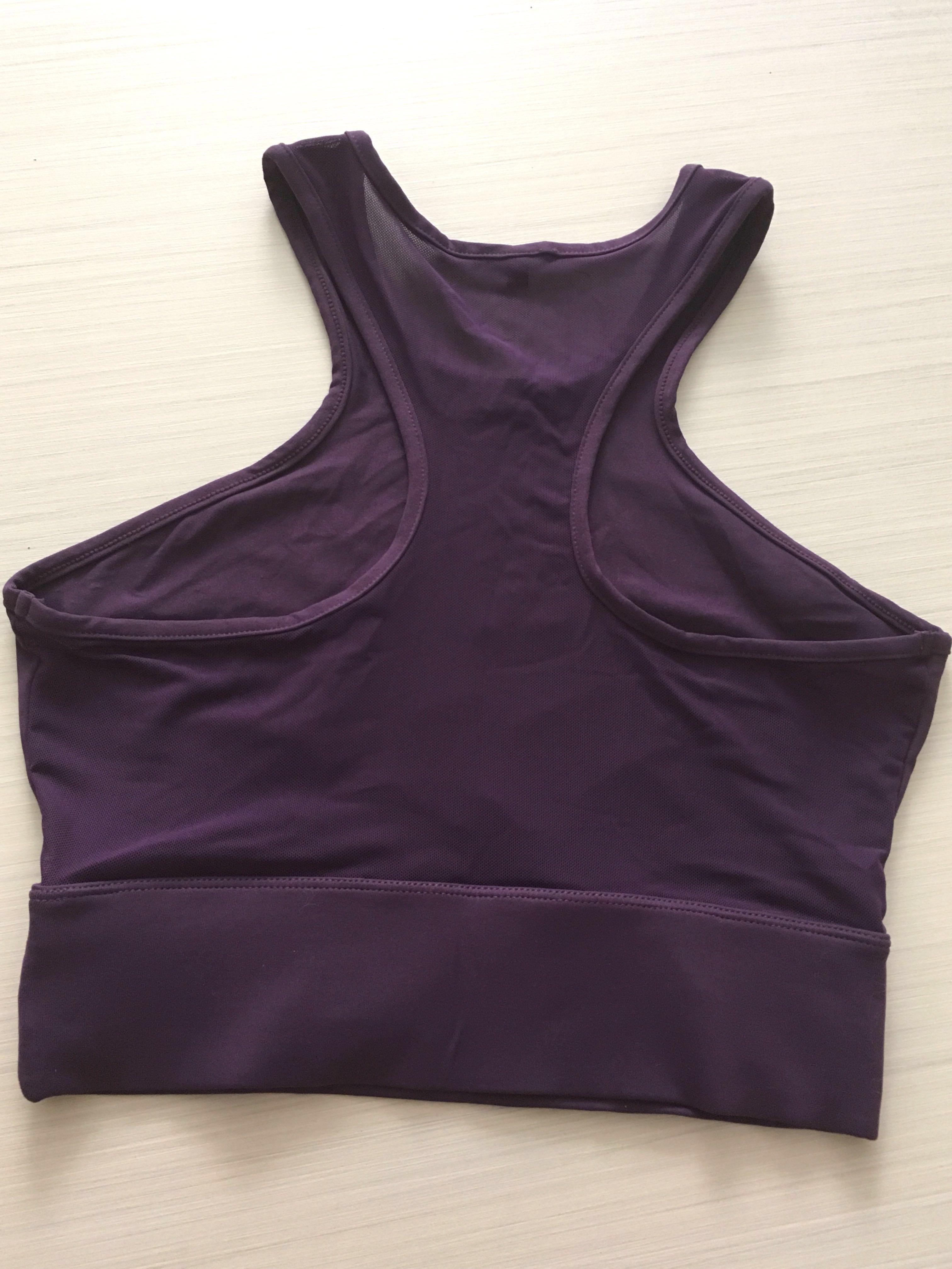 Authentic Gymshark Purple Serene Sports Crop Top Size Small Women s Fashion Tops Sleeveless on Carousell