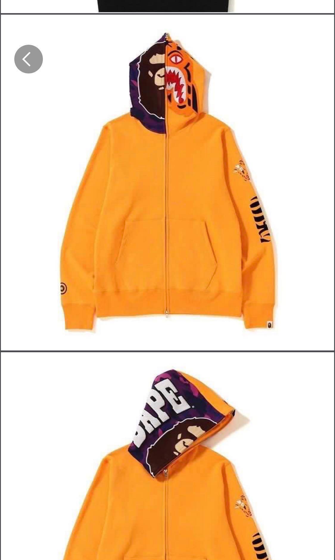 orange bape jacket