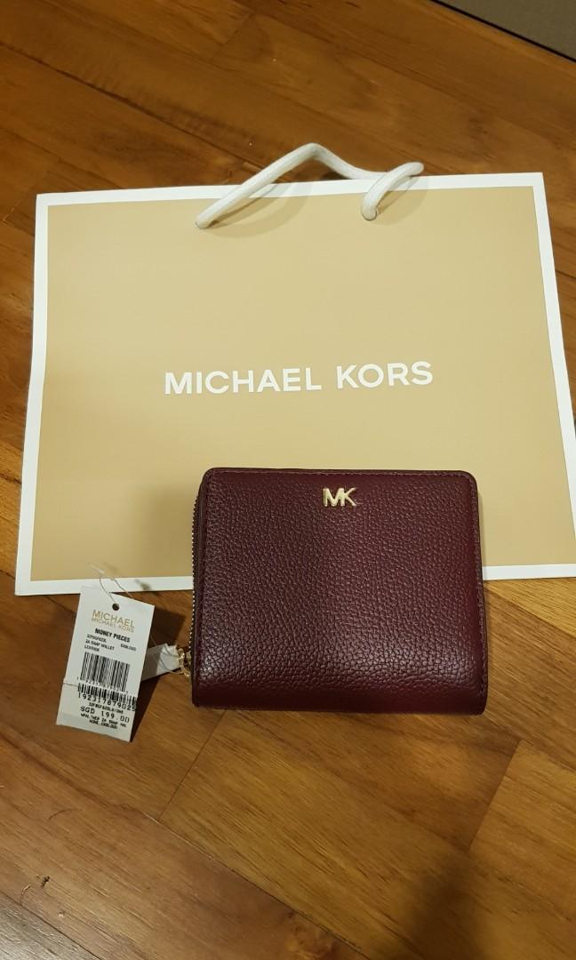 mk maroon wallet